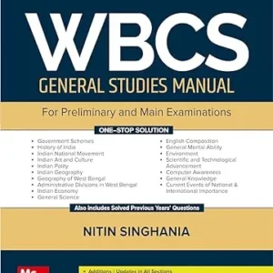WBCS General Studies Manual Preliminary & Mains English || 2025